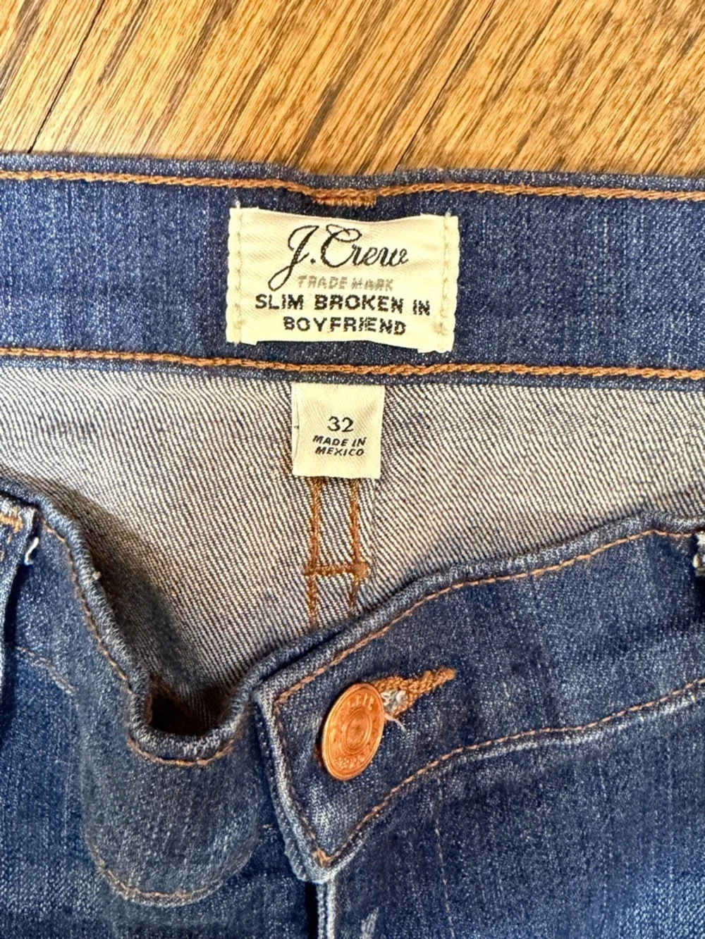 J.Crew Slim Broken-In Boyfriend Jeans Distressed Raw Hem Size 32